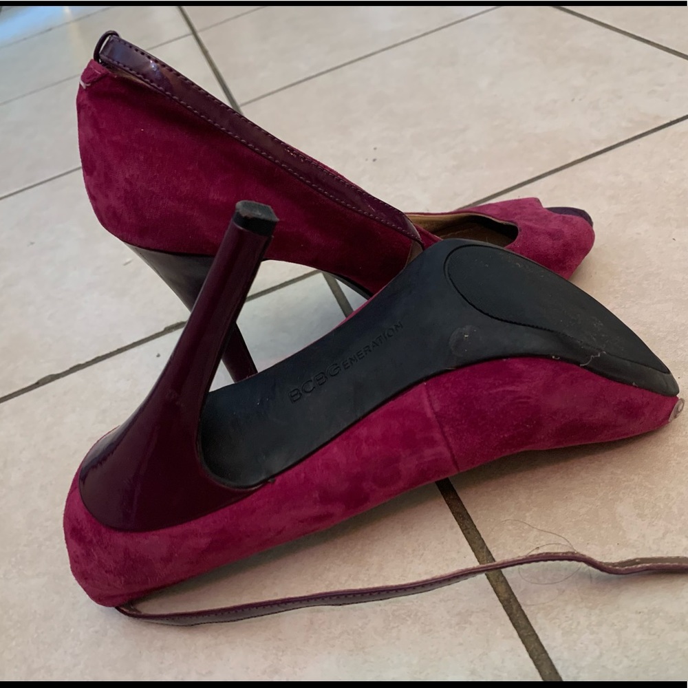 BCBGENERATION Burgundy Heels Size 7.